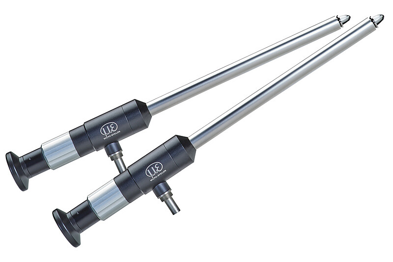 360 ° endoskop s objektivem z křemenného skla