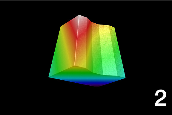 Measuring object displayed as point cloud