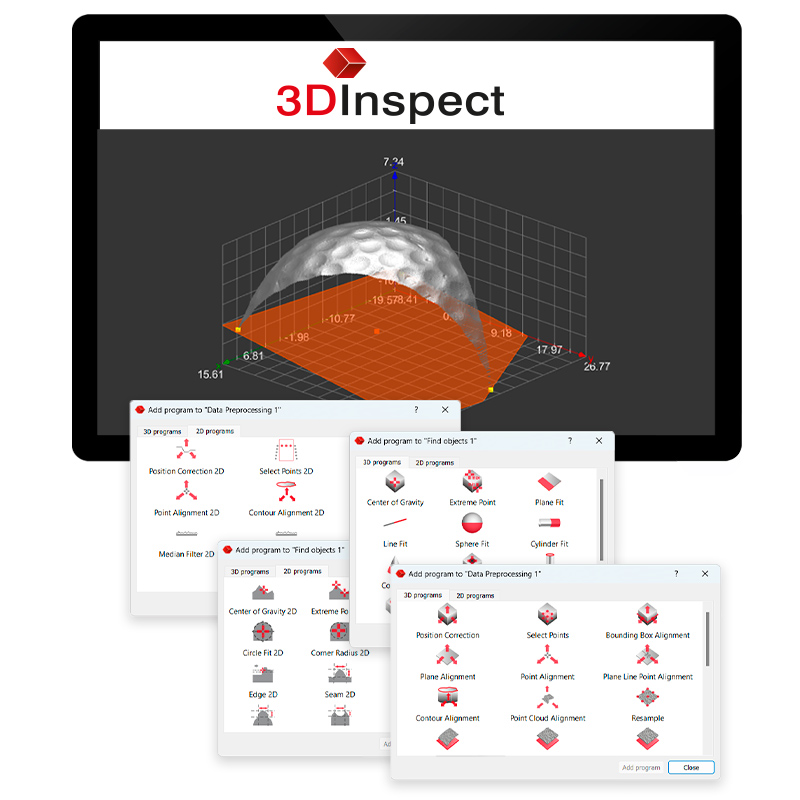 3DInspect software 2D / 3D měření